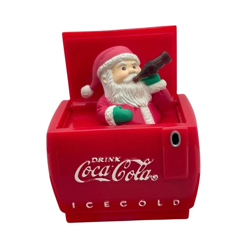 Coke Coca Cola Ice Cooler Opens Santa Delivers Pop Up Ornament 1994 LNC VGC